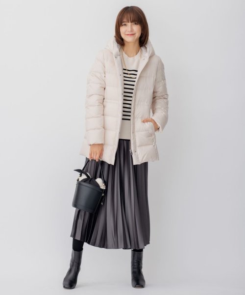 【洗える】シレータフタ ショート ダウンコート 