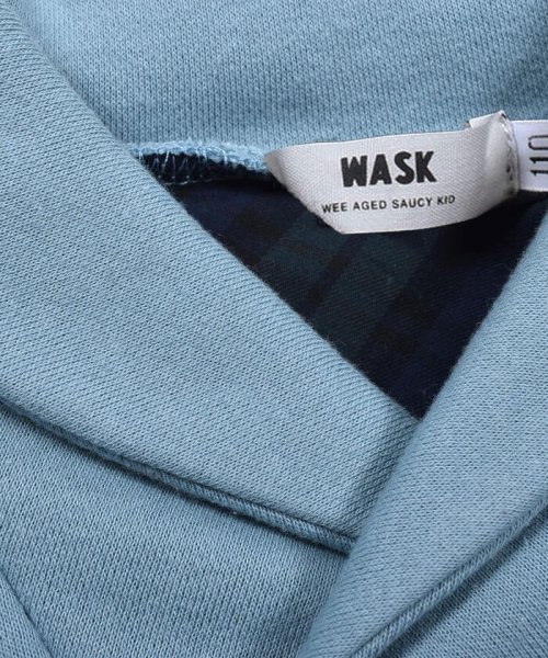 WASK(ワスク)/ショールカラー チェック 柄 裏起毛 トレーナー (100~160cm)/img14