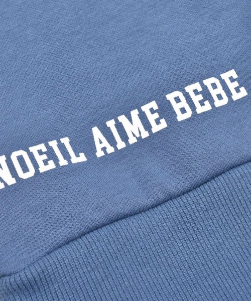 Noeil aime BeBe(ノイユ　エーム　べべ)/袖 配色 プリント 裏起毛 トレーナー (80~130cm)/img10