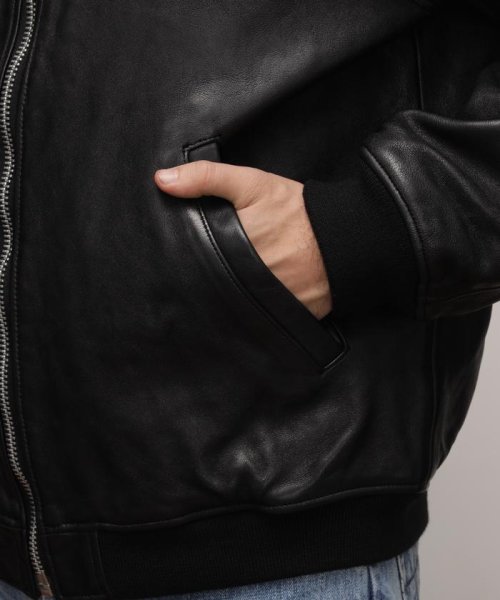 LEATHER JACKET BOWERY/レザージャケット バワリー MA－1 