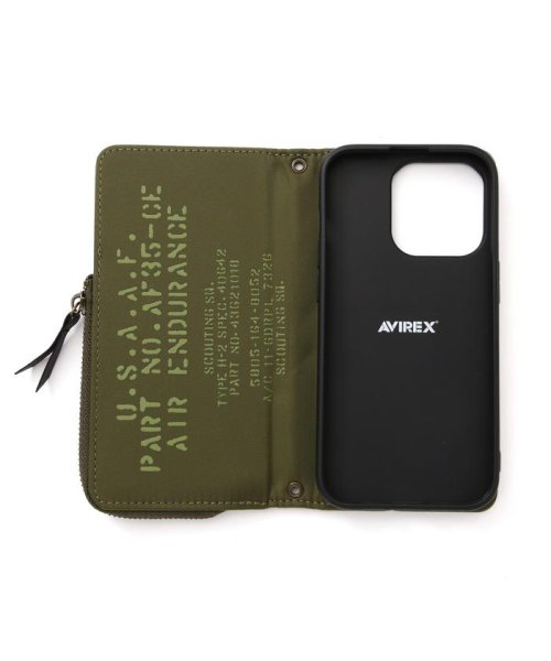 AVIREX(AVIREX)/i Phone 14 Pro 手帳ケース/オリーブ/img06