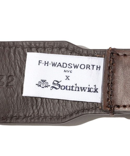 SHIPS MEN(シップス　メン)/【Southwick別注】F.H. WADSWORTH: Leather Tab Belt/img03