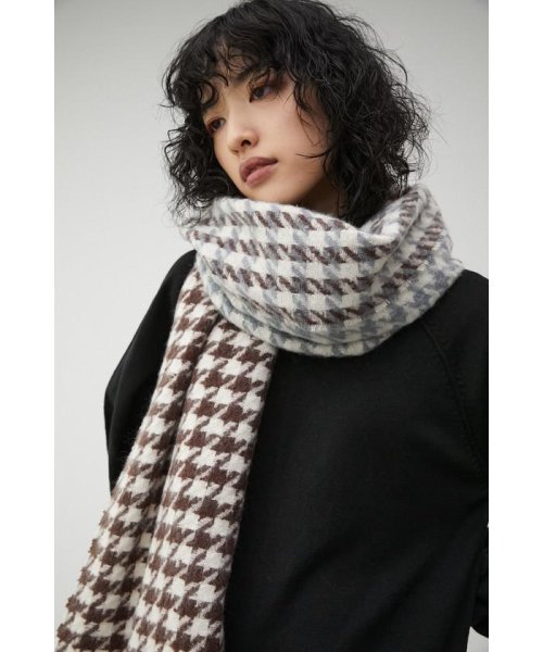AZUL by moussy(アズールバイマウジー)/MULTI COLOR HOUNDSTOOTH STOLE/img14