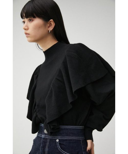 AZUL by moussy(アズールバイマウジー)/FRONT FRILL KNIT TOPS/img01