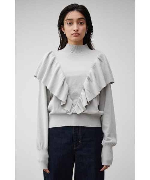 AZUL by moussy(アズールバイマウジー)/FRONT FRILL KNIT TOPS/img13