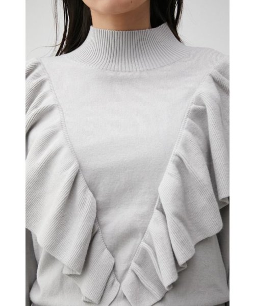 AZUL by moussy(アズールバイマウジー)/FRONT FRILL KNIT TOPS/img16