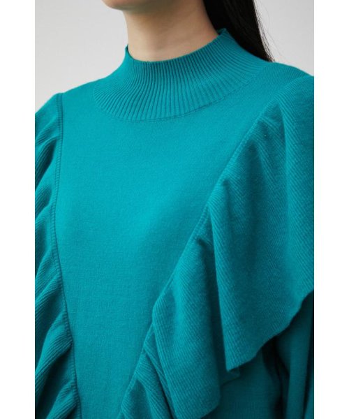 AZUL by moussy(アズールバイマウジー)/FRONT FRILL KNIT TOPS/img25