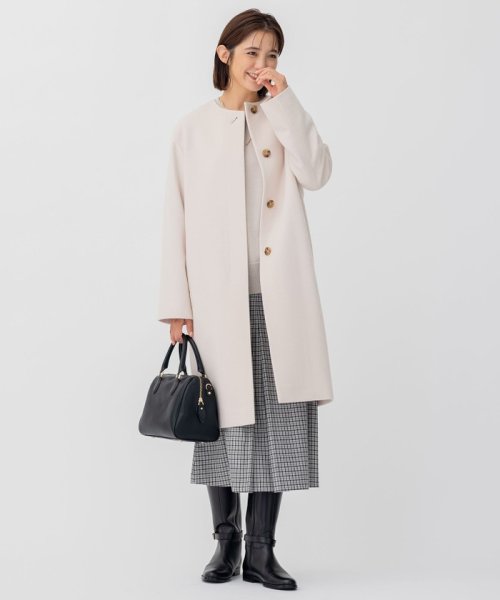 ウールカシミヤビーバー ノーカラー コート ウールカシミヤビーバー 品番 コート