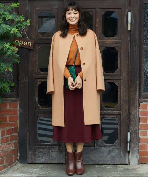 ウールカシミヤビーバー ノーカラー コート ウールカシミヤビーバー 品番 コート