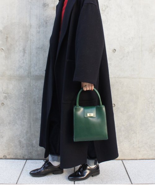 【TIDEWAY / タイドウェイ】MOSS METAL TWIST TOTE / モス メタルツイストトートバッグ ハンドバッグ 本革 牛革 TIDEWAY タイドウェイ