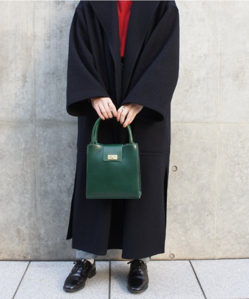 【TIDEWAY / タイドウェイ】MOSS METAL TWIST TOTE / モス メタルツイストトートバッグ ハンドバッグ 本革 牛革 TIDEWAY タイドウェイ