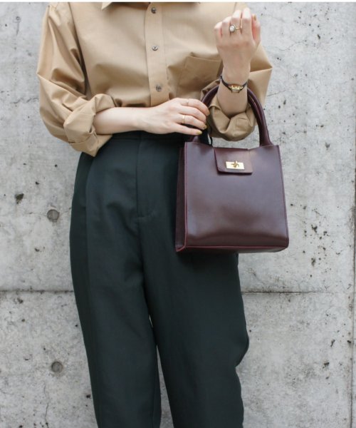 TIDEWAY(TIDEWAY)/【TIDEWAY / タイドウェイ】MOSS METAL TWIST TOTE / モス メタルツイストトートバッグ ハンドバッグ 本革 牛革 /img08