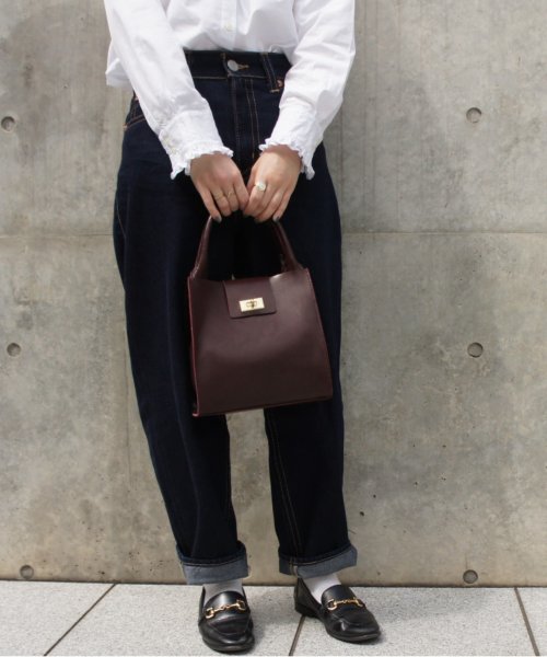 【TIDEWAY / タイドウェイ】MOSS METAL TWIST TOTE / モス メタルツイストトートバッグ ハンドバッグ 本革 牛革 TIDEWAY タイドウェイ