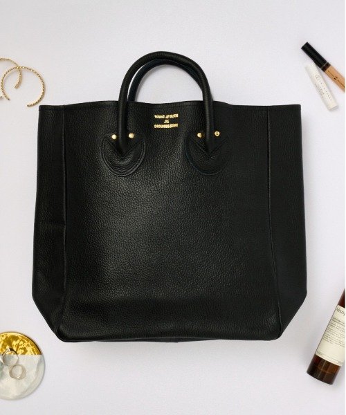 YOUNG＆OLSEN(YOUNG＆OLSEN)/【YOUNG&OLSEN / ヤングアンドオルセン】【大容量◎A4サイズ収納可能】EMBOSSED LEATHER TOTE M / レザー トート バッグ 牛/img01