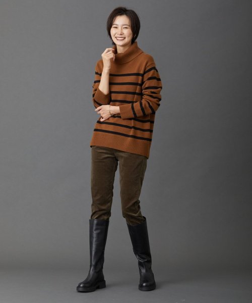 J.PRESS LADIES（LARGE SIZE）(J．プレス　レディス（大きいサイズ）)/【洗える】MERINO CASHMERE オフタートル ボーダー ニット/img06