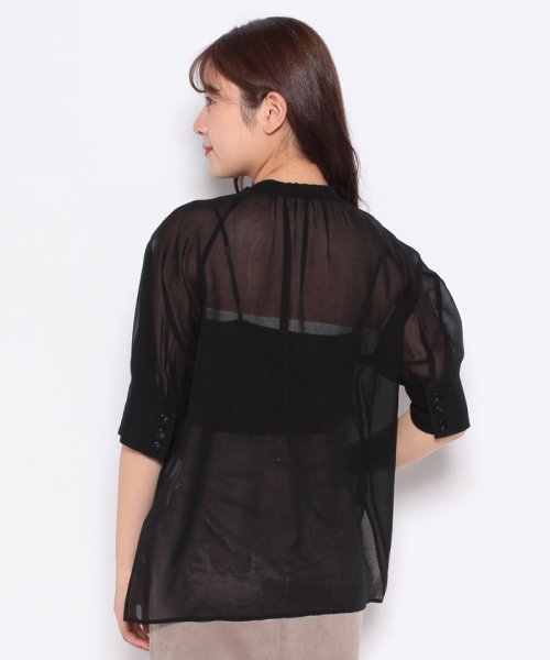 Spick & Span(スピックアンドスパン)/RITO SHEER CUPRO TOP WITH RIBBON/img02