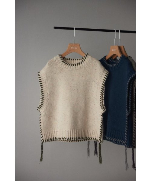 BLACK BY MOUSSY(ブラックバイマウジー)/hand knit stitch vest/img08