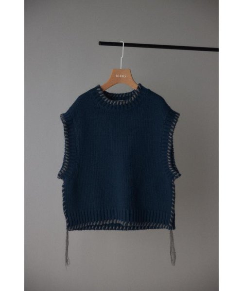BLACK BY MOUSSY(ブラックバイマウジー)/hand knit stitch vest/img16