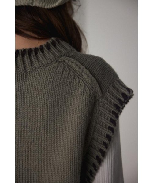 BLACK BY MOUSSY(ブラックバイマウジー)/hand knit stitch vest/img24