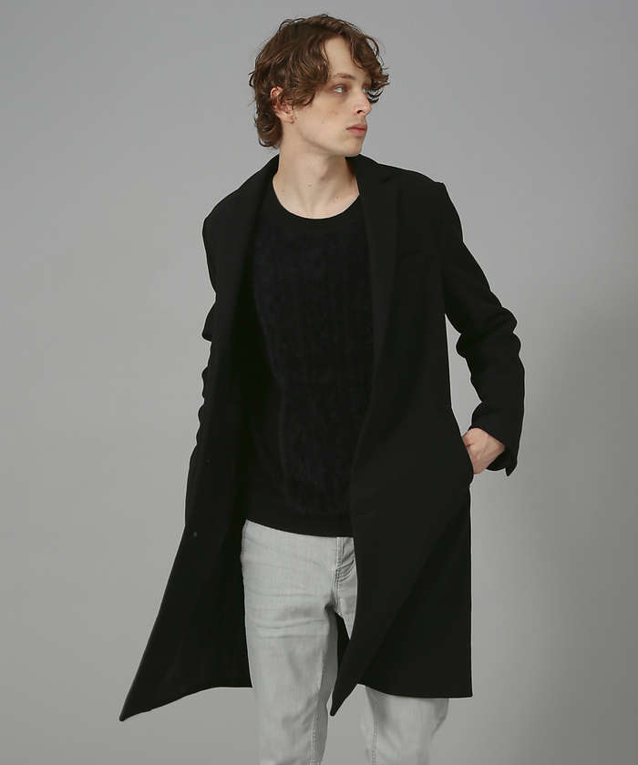 スーパー100's フランネルチェスターコート(504887742