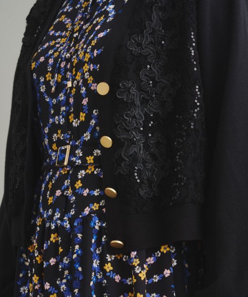 レース刺繍カーディガン 