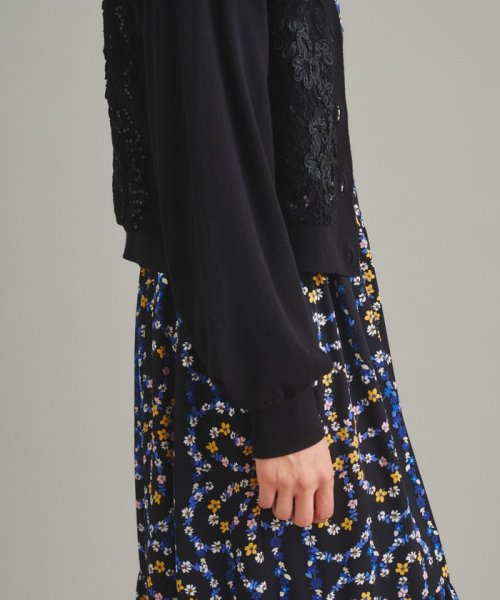 レース刺繍カーディガン 