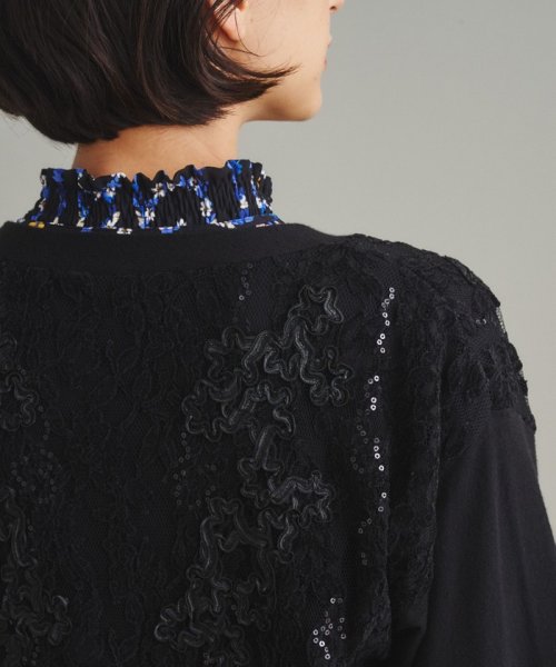 レース刺繍カーディガン 