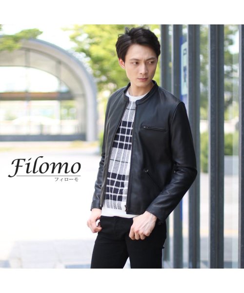 Filomo(フィローモ)/ラムレザーライダースジャケットシングル/img16