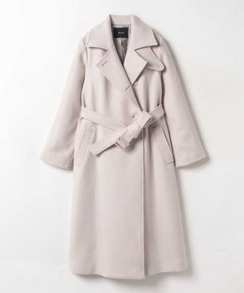 スプリットラグランロングコート ライトベージュ/サンドベージュ ネイビー/ダークネイビー キャメル/ライトブラウンの色味の違いに関しまして 生産時期が異なり釦が若干異なるためカラー表記を変更しておりますが 生地の色味は同一になります