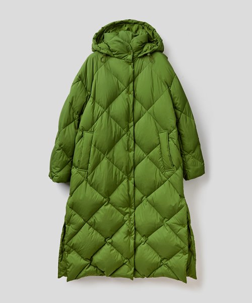 BENETTON (women)(ベネトン（レディース）)/【GREEN B】フード付きキルティングロングダウンコート/img18