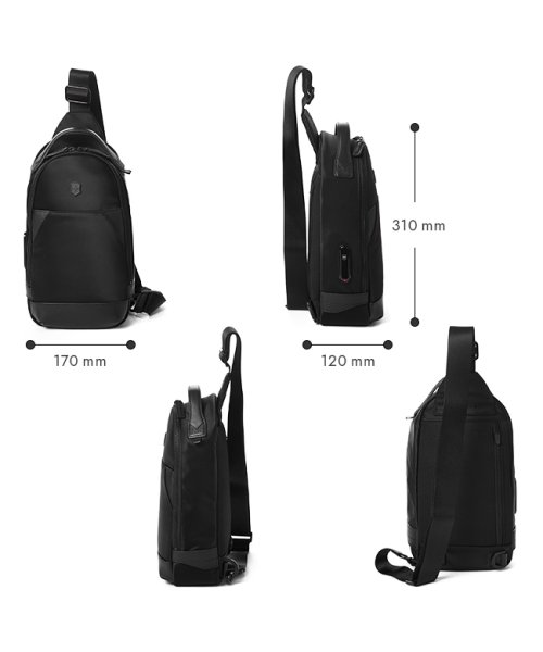 ビクトリノックス アロックスネロ スリングバッグ ワンショルダーバッグ 5L A5 Victorinox Alox Nero 611808 Alox ネロ ｜約 隠しセキュリティ