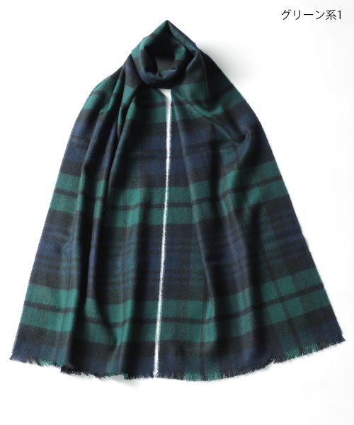 Johnstons(ジョンストンズ)/【Johnstons / ジョンストンズ】タータン チェック 無地 ストール / マフラー WD000446AW22　PLAIN/TARTAN メリノウール/img13