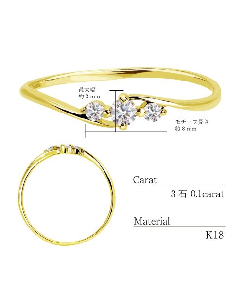 LARA Christie(ララクリスティー)/ララクリスティー ダイヤリング 指輪 0.1ct 18金 K18 7号～15号 lr71－0001/img07