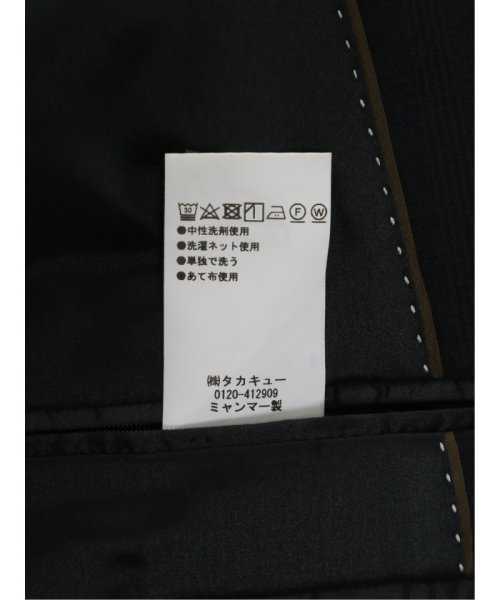 TAKA-Q(タカキュー)/ストレッチウォッシャブル レギュラーフィット 2ボタン2パンツスーツ チェック紺/img14