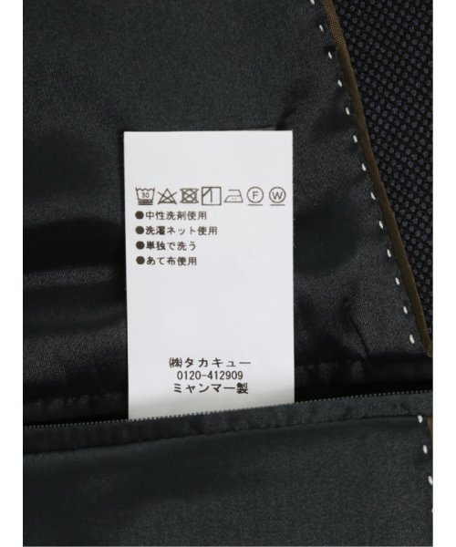 TAKA-Q(タカキュー)/クリアエフェクト レギュラーフィット 2ボタン2ピーススーツ 組織紺/img14
