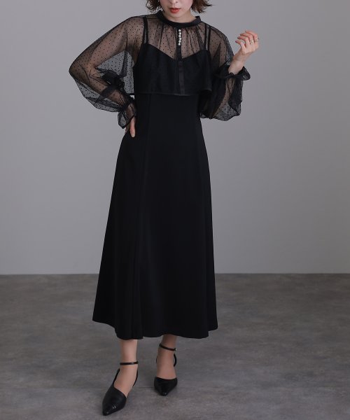 2WAYフロッキードットボレロ＆キャミワンピース 