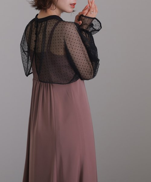 2WAYフロッキードットボレロ＆キャミワンピース 