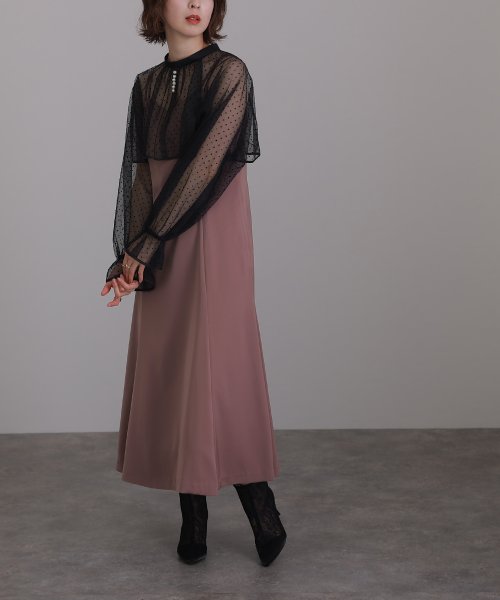 2WAYフロッキードットボレロ＆キャミワンピース 