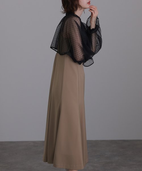 2WAYフロッキードットボレロ＆キャミワンピース 