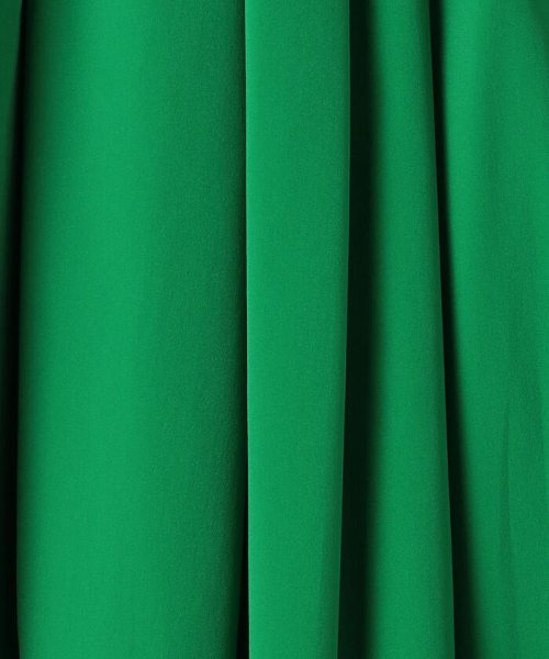 ポリエステルストレッチタフタ タックギャザーワンピース 