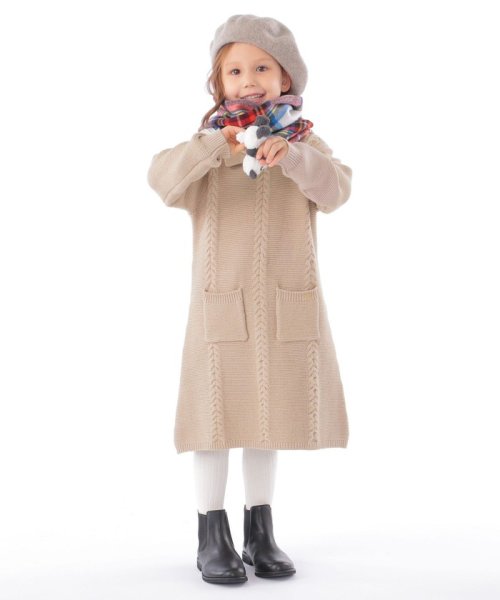 SHIPS KIDS(シップスキッズ)/SHIPS KIDS:100～130cm / 〈洗濯機可能〉シルキーニット カラー ワンピース/img04