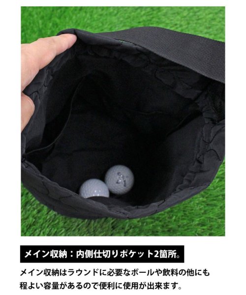 TopIsm(トップイズム)/ゴルフ カートバッグ ラウンドバッグ メンズ レディース ミニバッグ 巾着 ショルダーバッグ バケツ型 キルト 小物 かばん 鞄 小さめ/img10
