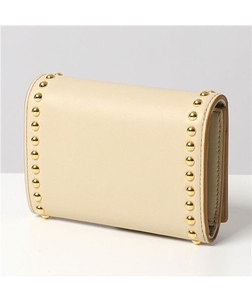【J&M DAVIDSON(ジェイアンドエム デヴィッドソン)】三つ折り財布 SMALL WALLET WITH STUDS SSMW 1XX SCXX レザー