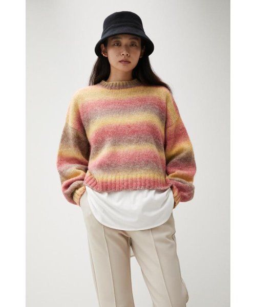 AZUL by moussy(アズールバイマウジー)/GRADATION KNIT TOPS/img11