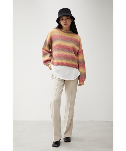 AZUL by moussy(アズールバイマウジー)/GRADATION KNIT TOPS/img12