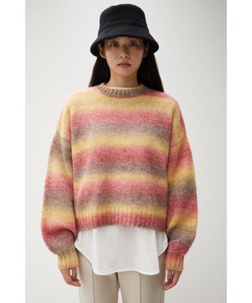AZUL by moussy(アズールバイマウジー)/GRADATION KNIT TOPS/img13