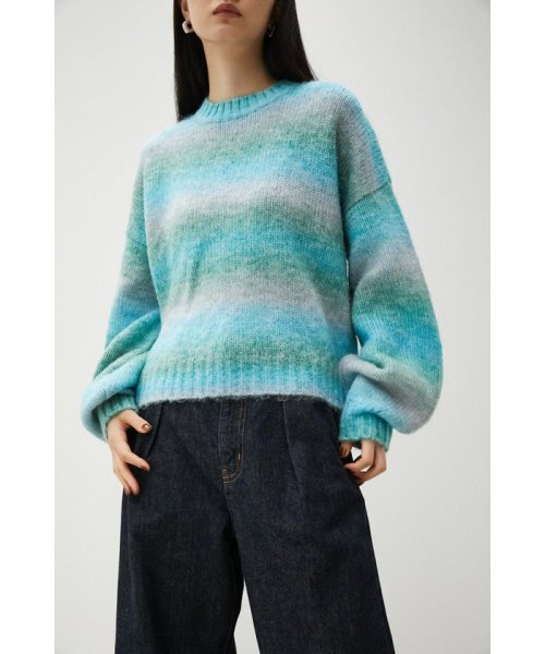 AZUL by moussy(アズールバイマウジー)/GRADATION KNIT TOPS/img20