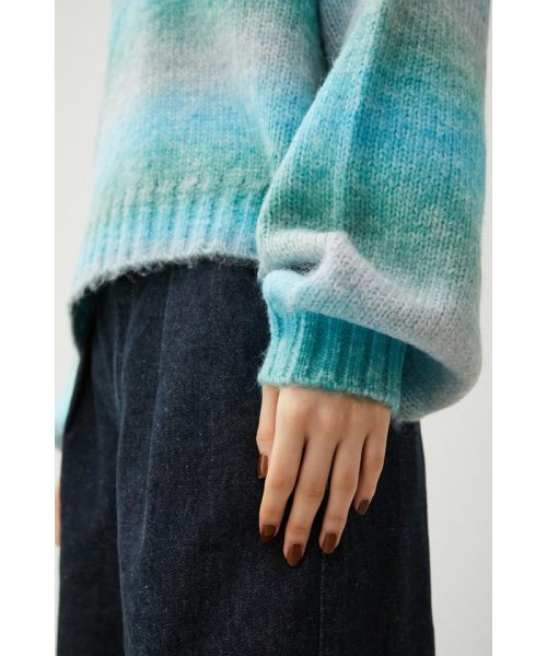 AZUL by moussy(アズールバイマウジー)/GRADATION KNIT TOPS/img27