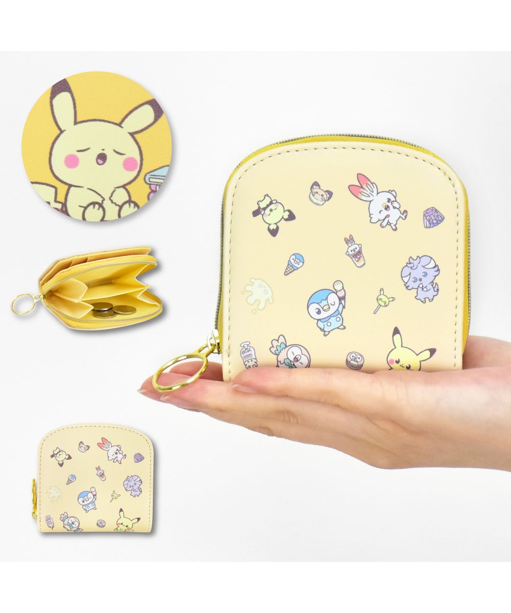 ポケットモンスター ポケモン 財布 サイフ 折財布 子供 こども 女の子 キッズ 二つ折り 合皮 ラウンドファスナー 小銭入れ レディース ピカチュウ ピチュー