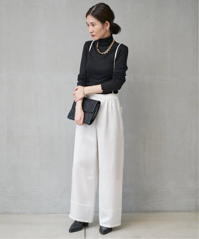 正規販売店】 美品 VERMEIL par iena サテンサスペンダーパンツ